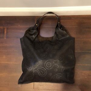 Paisley (bandana) Design Genuine leather brown handbag👜